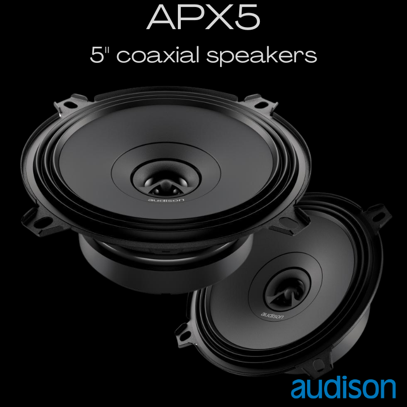 Audison APX4 Coaxiale speakerset 10cm 2-weg uit de Prima lijn Audison APX4 Coaxiale speakerset 10cm 2-weg uit de Prima lijn