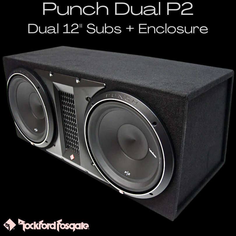 Rockford P3 2x12 Ported Box P3 12 Sub Punch Dual P2 12