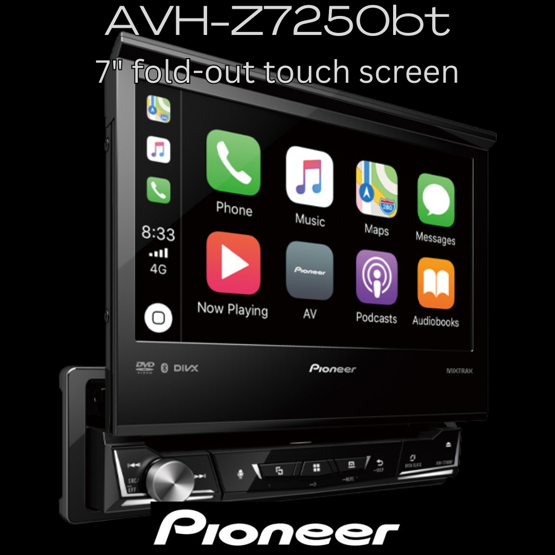 Pioneer AVH-Z7250bt fold-out CarPlay/AndroidAuto with DVD/CD