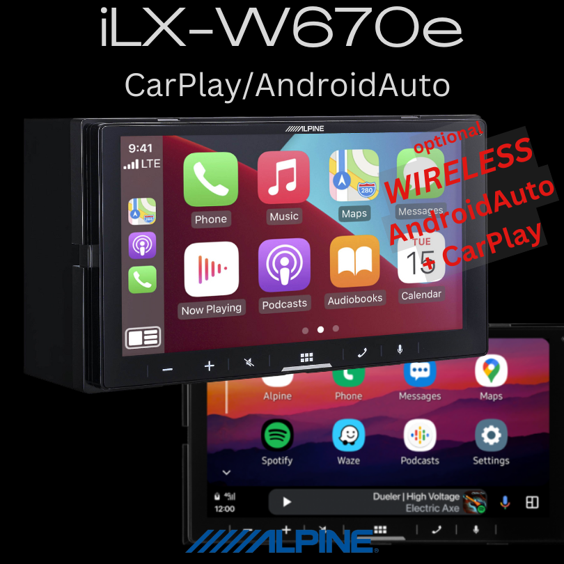 Alpine iLX-w670e CarPlay + AndroidAuto stereo