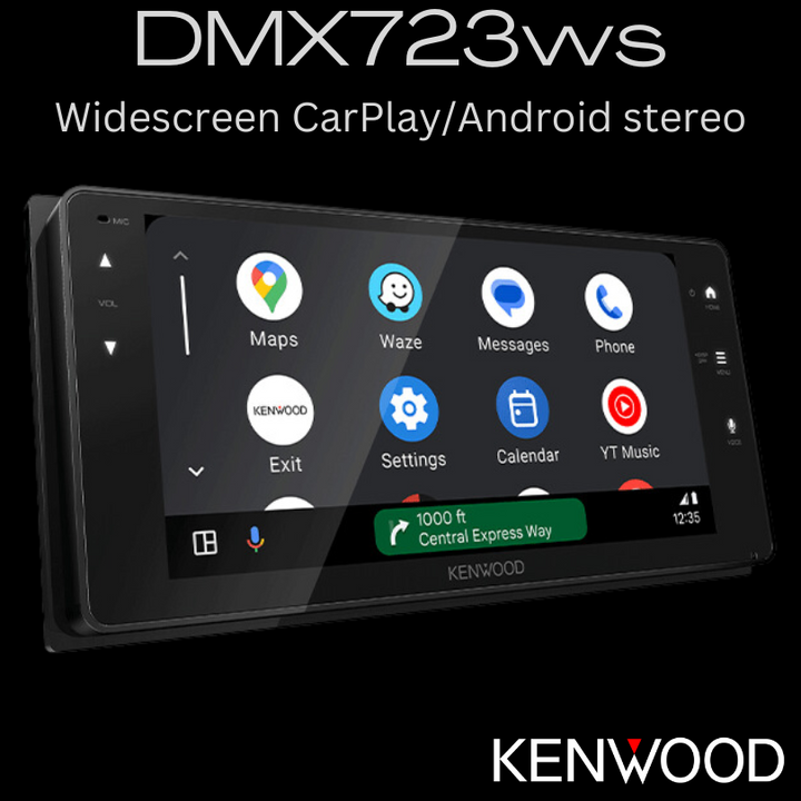 Kenwood DMX723ws wide fit car stereo with CarPlay/AndroidAuto