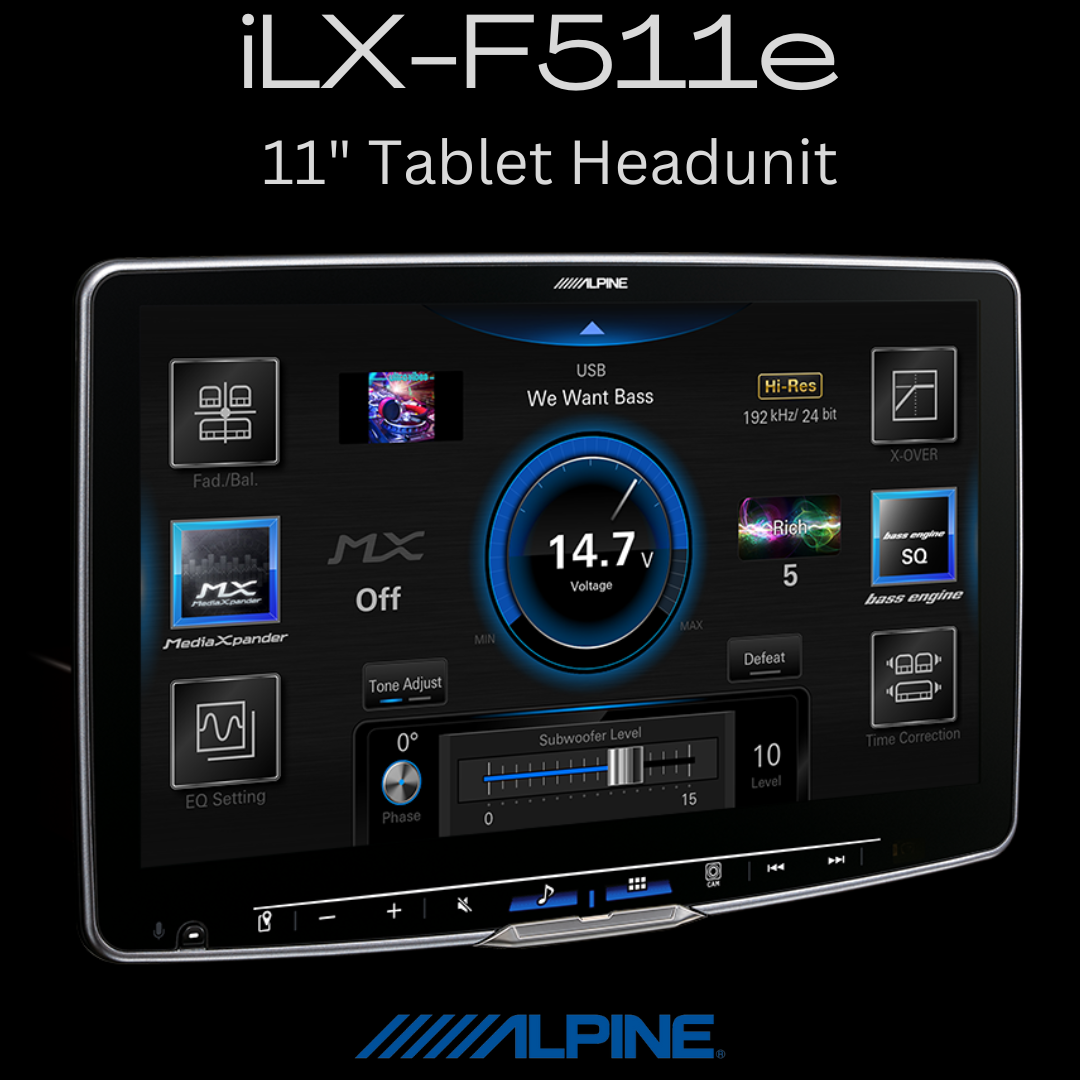 Alpine iLX-F511E 11-inch wireless CarPlay tablet