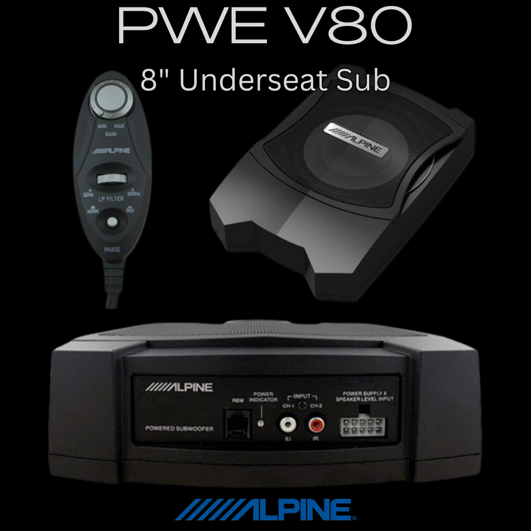 Alpine PWE-V80 underseat 8 inch sub