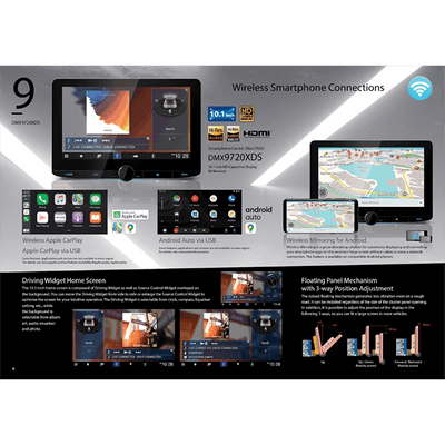 Kenwood DMX9720XDS 10" wireless carplay android auto tablet