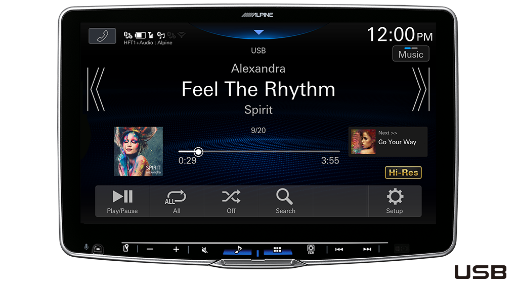 Alpine iLX-F511E 11-inch wireless CarPlay tablet