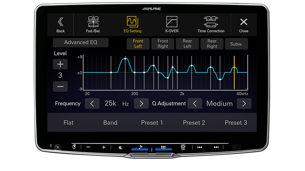 Alpine iLX-F511E 11-inch wireless CarPlay tablet