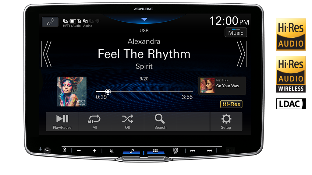 Alpine iLX-F511E 11-inch wireless CarPlay tablet