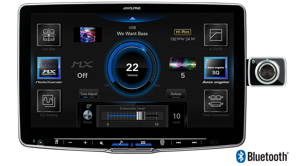 Alpine iLX-F511E 11-inch wireless CarPlay tablet