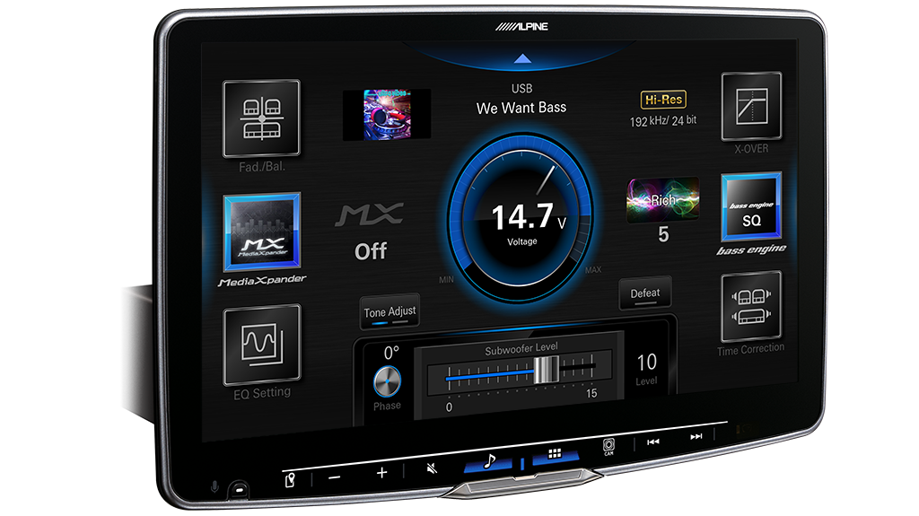 Alpine iLX-F511E 11-inch wireless CarPlay tablet