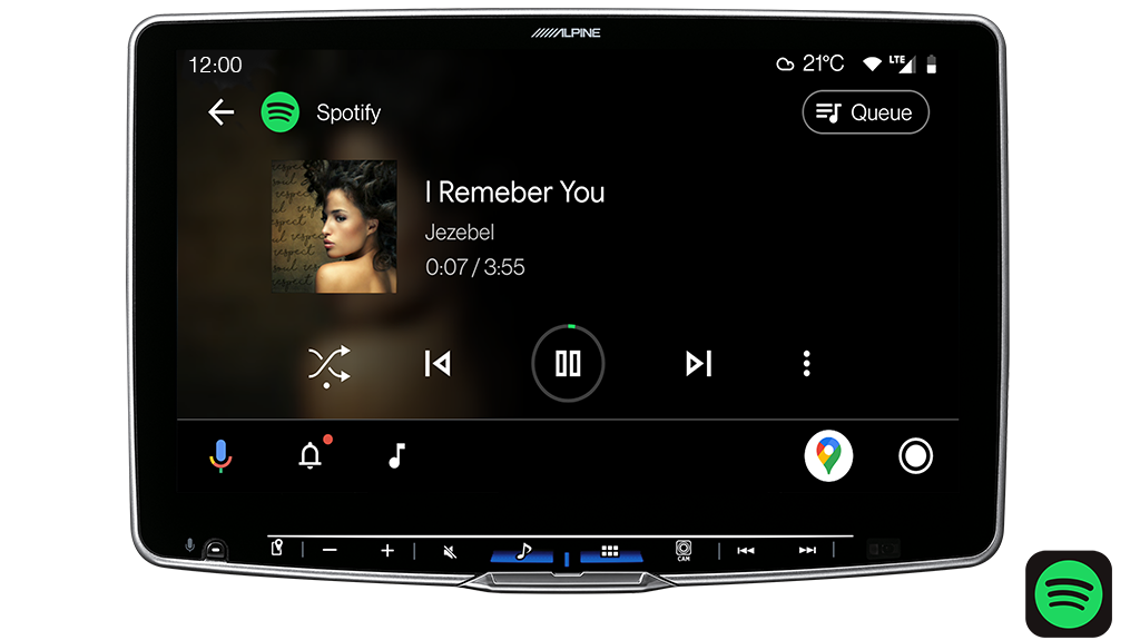 Alpine iLX-F511E 11-inch wireless CarPlay tablet