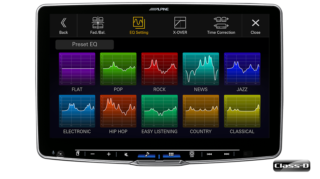 Alpine iLX-F511E 11-inch wireless CarPlay tablet