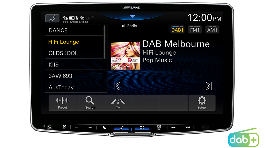 Alpine iLX-F511E 11-inch wireless CarPlay tablet