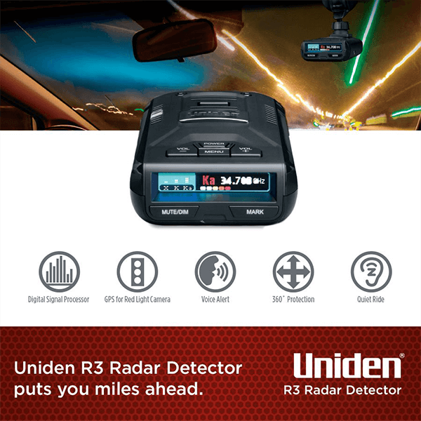 Uniden R3 Radar Detector with NZ GPS